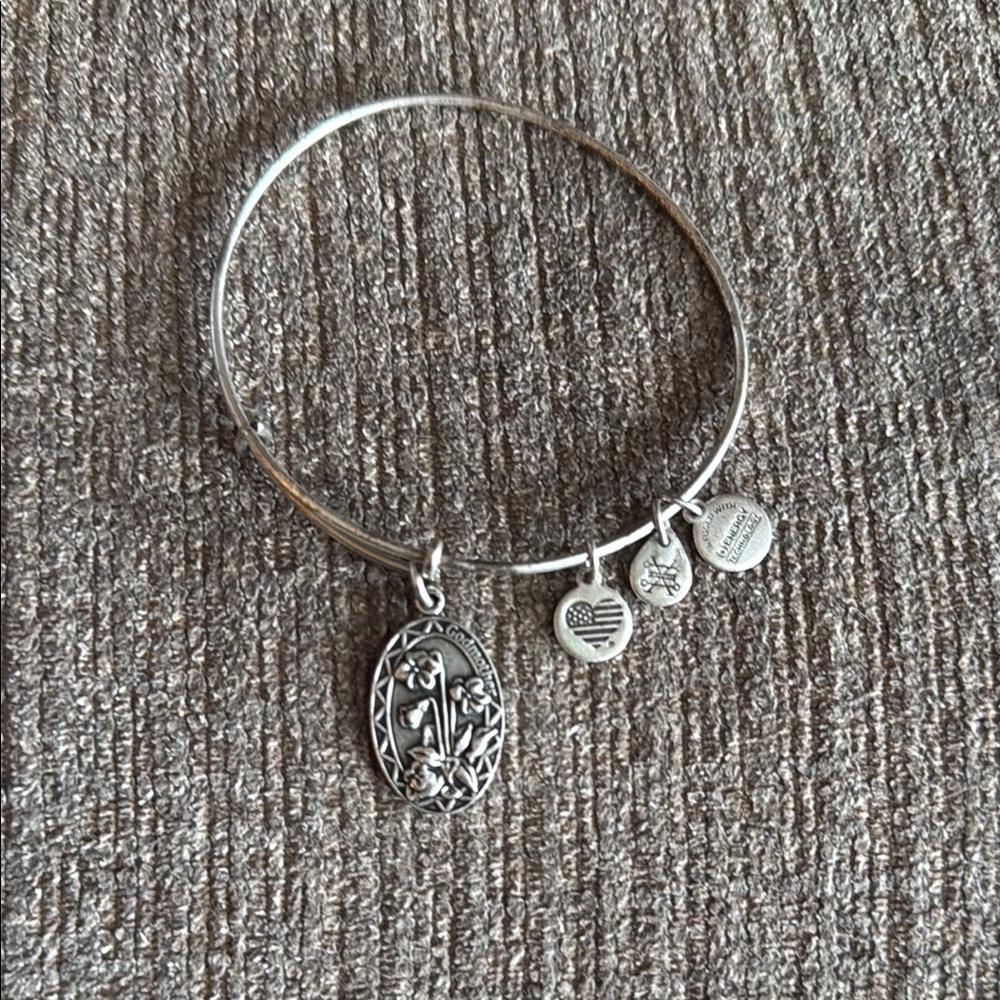 Alex and Ani “Godmother” Silver Charm Bangle Bracelet, used - Picture 5 of 7